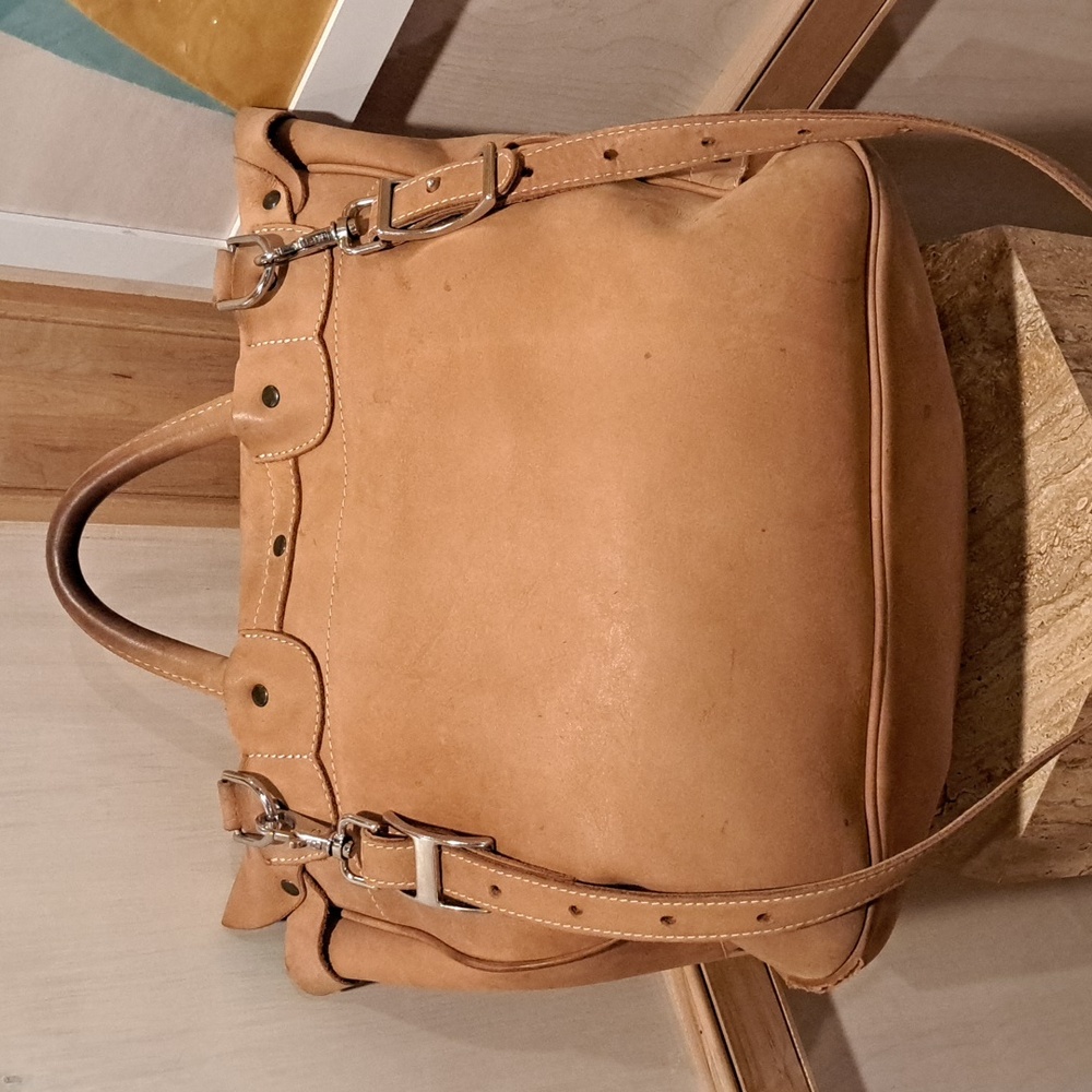 J. Peterman Company Leather Counterfeit MailBag - Picture 2 of 13